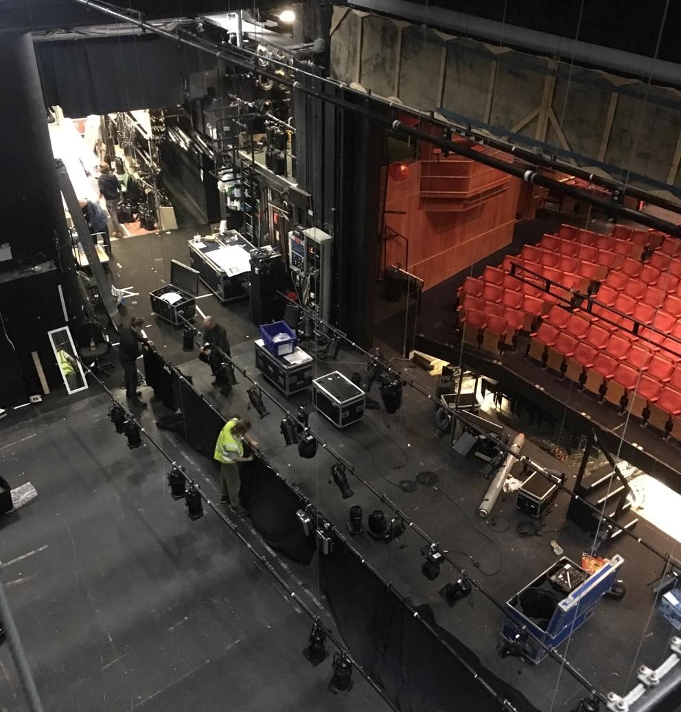 Bird's eye view of stage