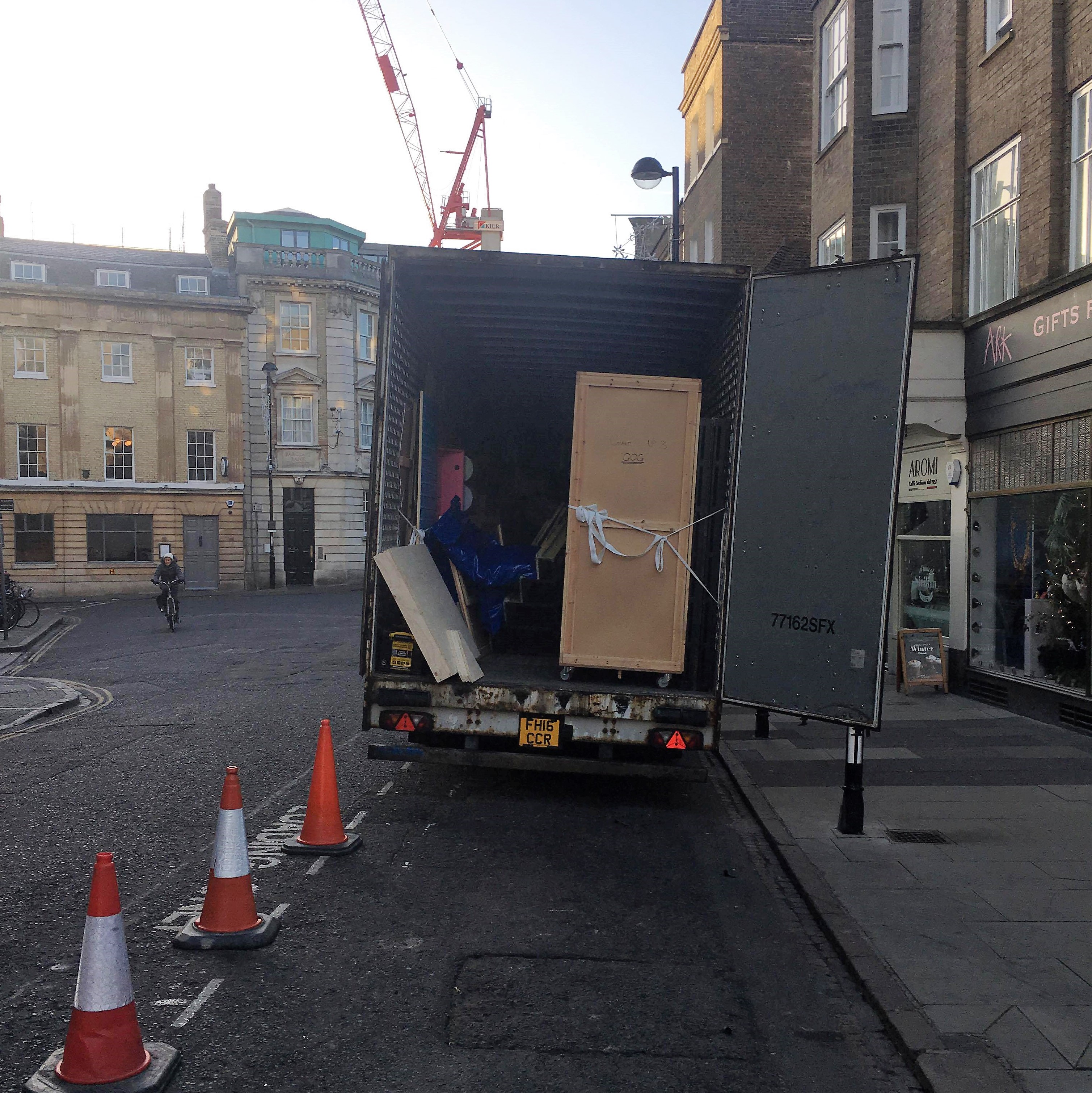 A lorry filled with pantomime props