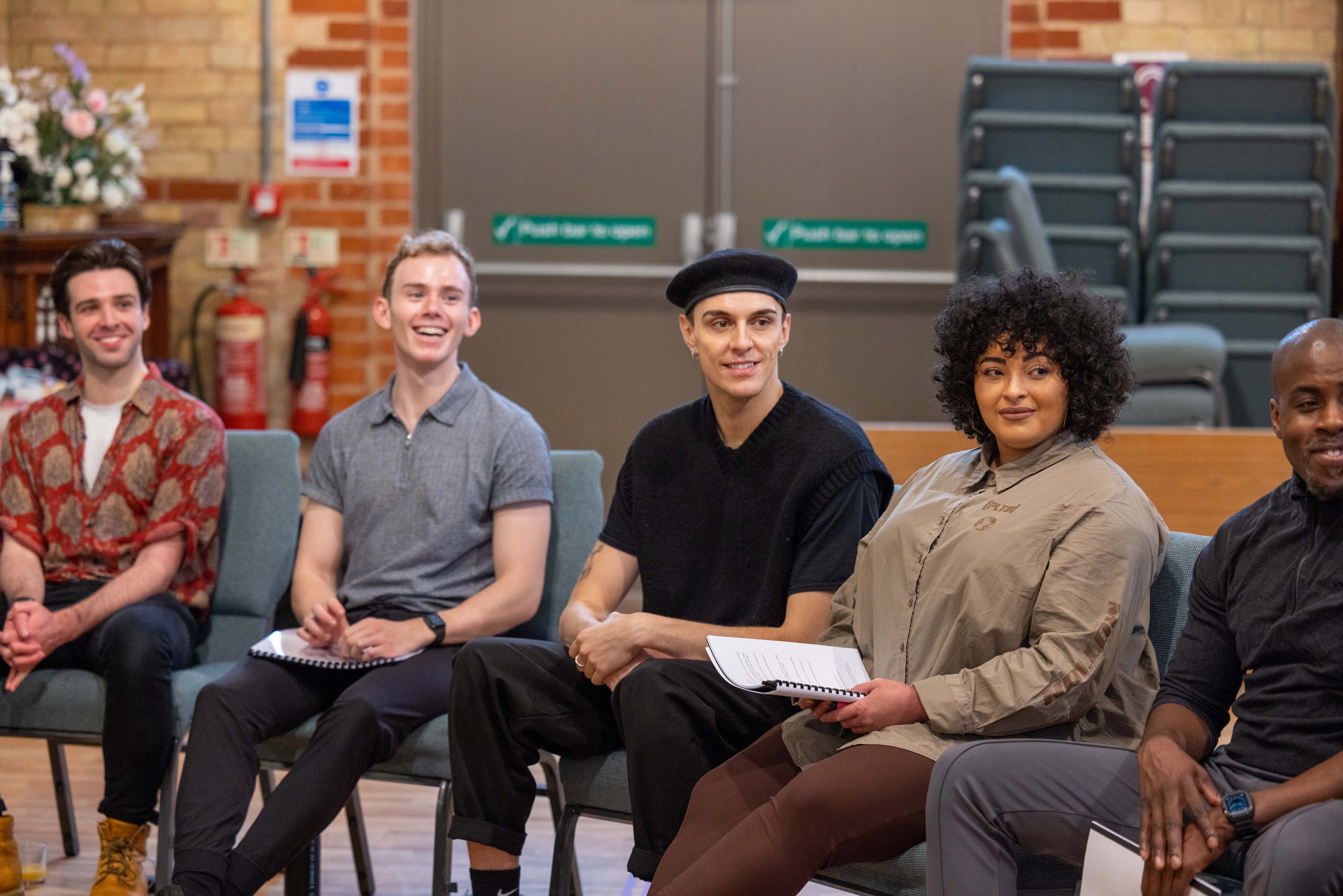 Jared Thompson (Ensemble), Ben Carter-James (Ensemble), Jak Allen-Anderson (The Genie) and Aiesha Pease (Spirit of the Ring) © Martin Bond A Cambridge Diary