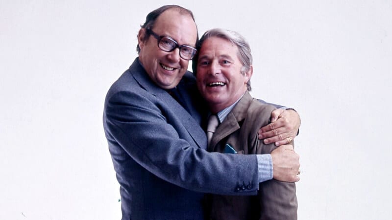 The real Eric and Ern hug