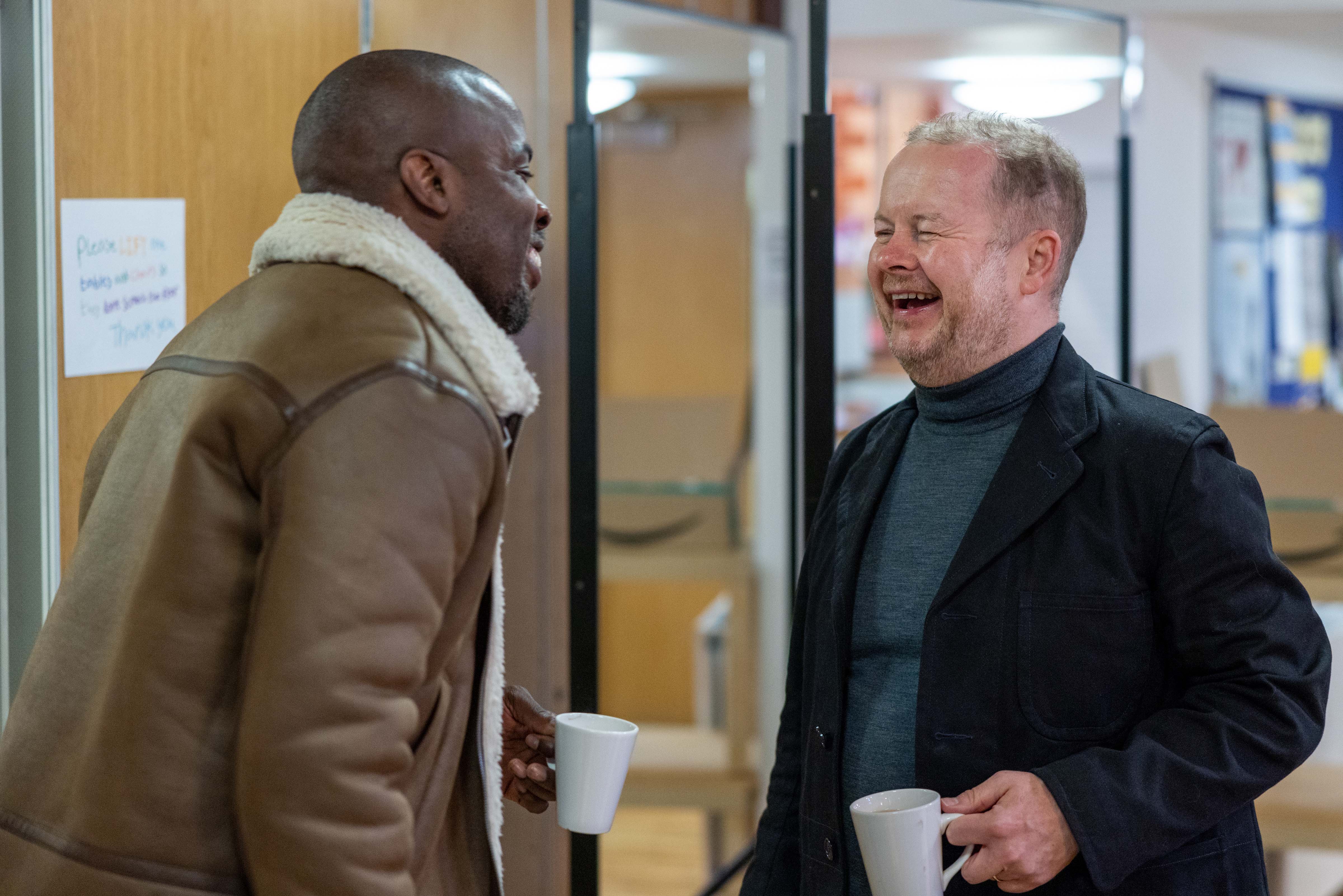 Rolan Bell (Abanazar) and Dave Murphy (Producer) © Martin Bond A Cambridge Diary