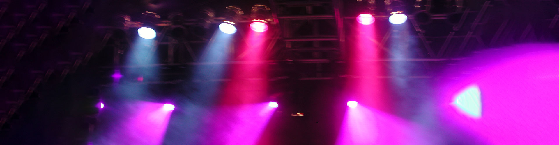 Purple and pink stage lighting