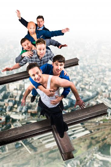 Men stood on scaffolding