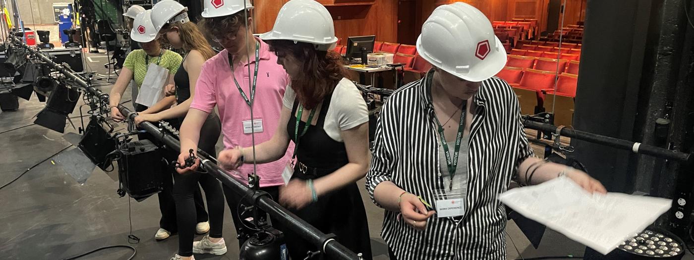 A group of work experience students.