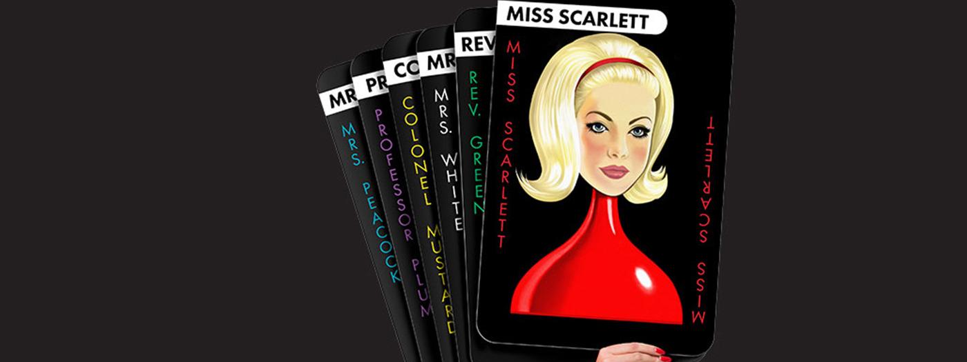 Miss Scarlett Cluedo cards
